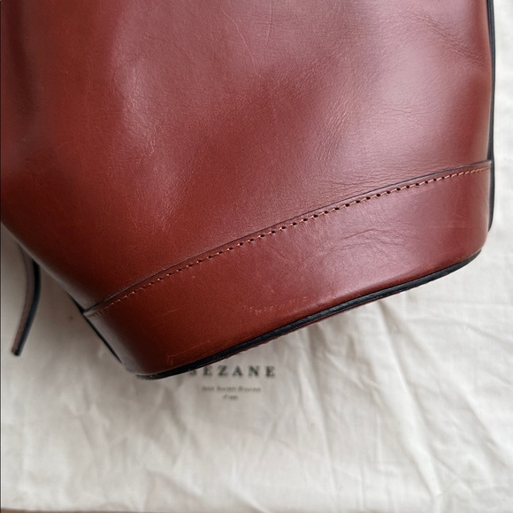 Sezane Brown Farrow Leather Bucket Bag - Mini - Picture 3 of 5